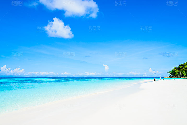 高清海景海滩沙滩海边大海蓝色海洋壁纸素材