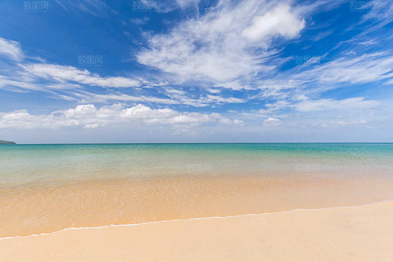 高清海景海滩沙滩海边大海蓝色海洋壁纸素材
