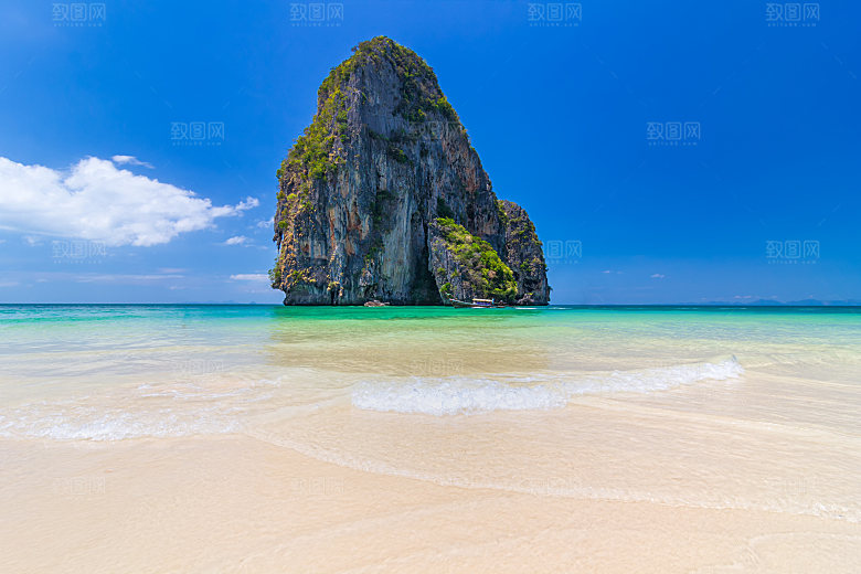 高清海景海滩沙滩海边大海蓝色海洋壁纸素材