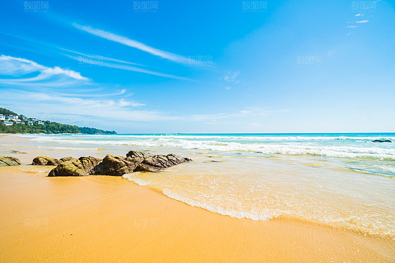 高清海景海滩沙滩海边大海蓝色海洋壁纸