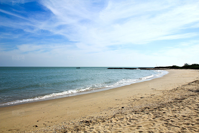 高清海景海滩沙滩海边大海蓝色海洋壁纸素材