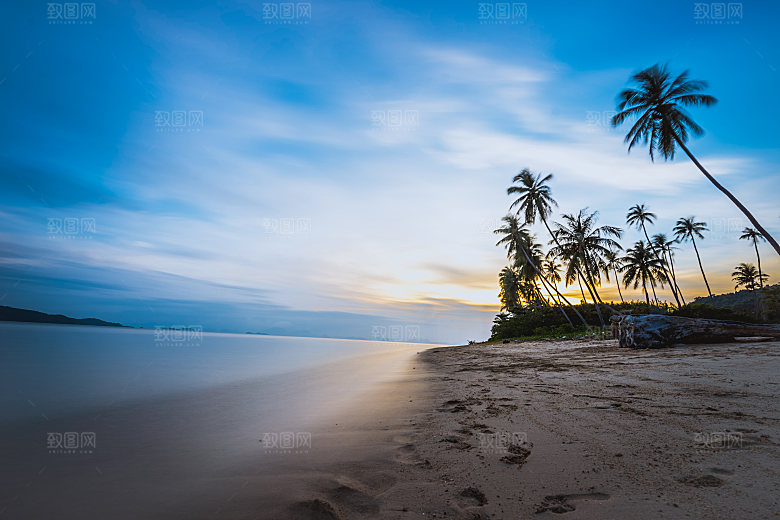 高清海景海滩沙滩海边大海蓝色海洋壁纸素材
