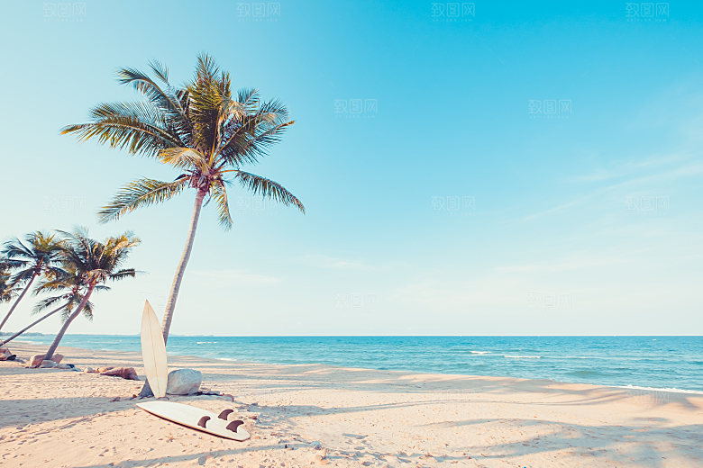 高清海景海滩沙滩海边大海蓝色海洋壁纸素材