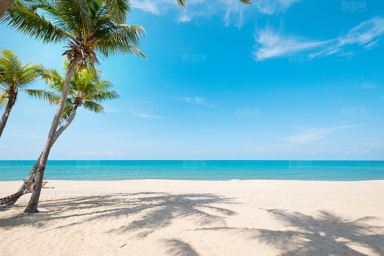 高清海景海滩沙滩海边大海蓝色海洋壁纸素材