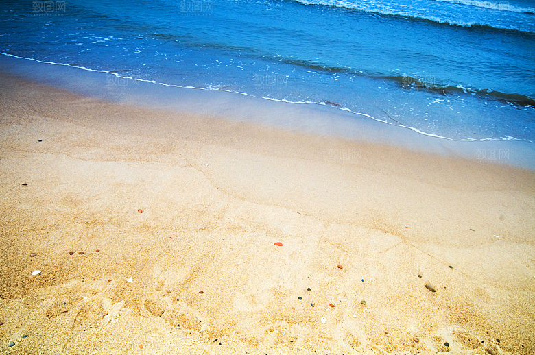高清海景海滩沙滩海边大海蓝色海洋壁纸素材