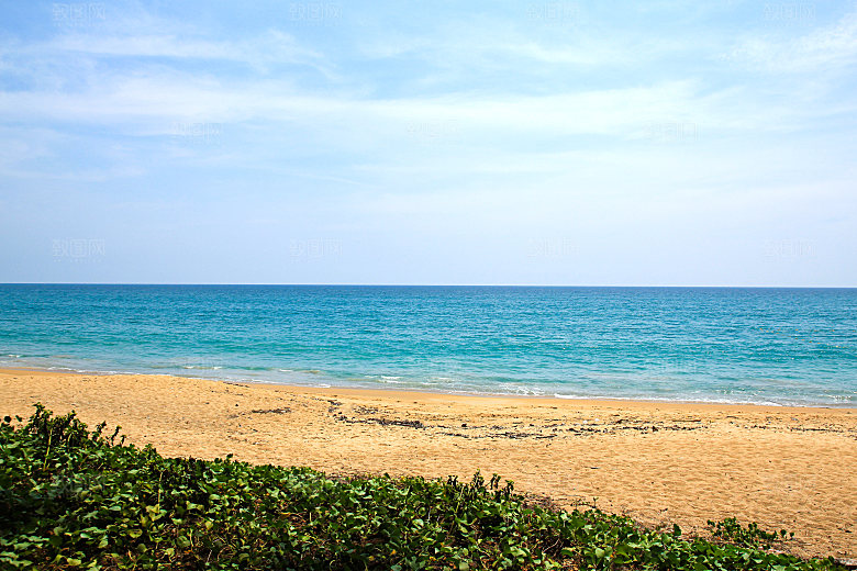 高清海景海滩沙滩海边大海蓝色海洋壁纸素材
