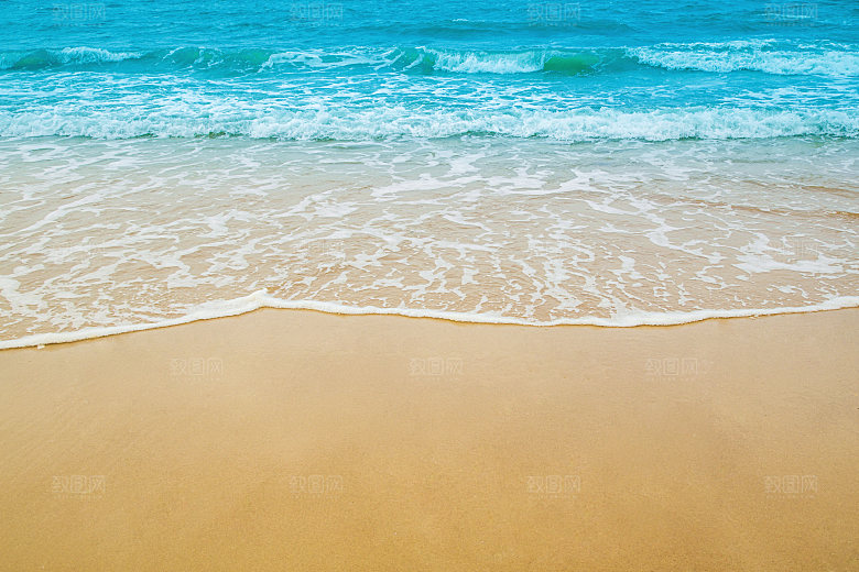 高清海景海滩沙滩海边大海蓝色海洋壁纸素材