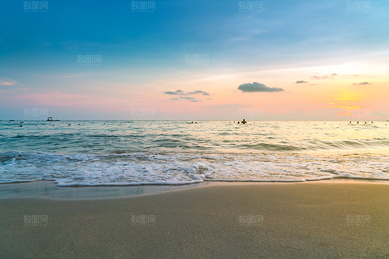 高清海景海滩沙滩海边大海蓝色海洋壁纸素材