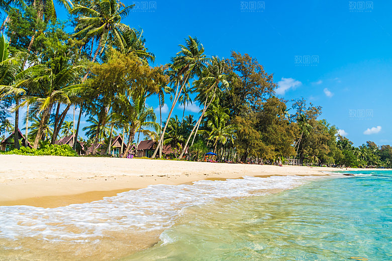 高清海景海滩沙滩海边大海蓝色海洋壁纸素材