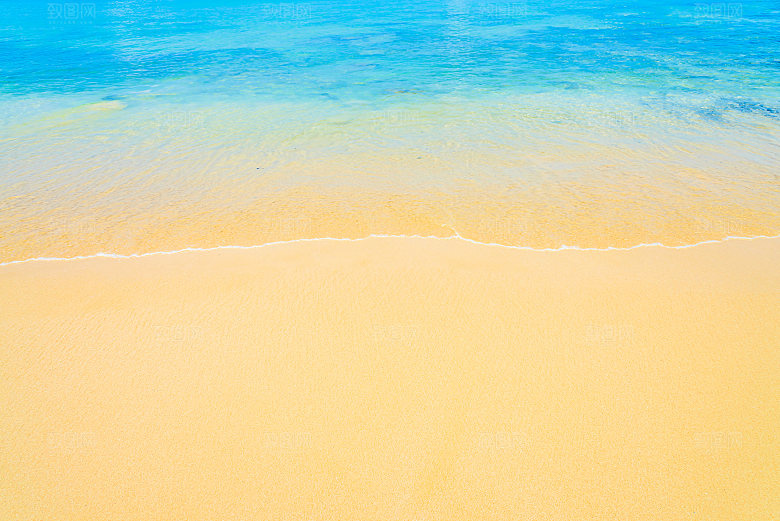 高清海景海滩沙滩海边大海蓝色海洋壁纸素材