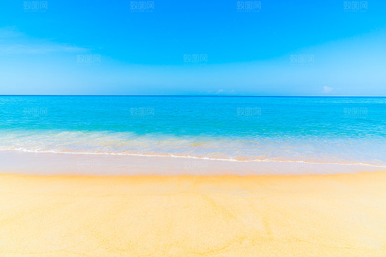 高清海景海滩沙滩海边大海蓝色海洋壁纸素材