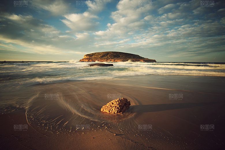 高清海景海滩沙滩海边大海蓝色海洋壁纸素材