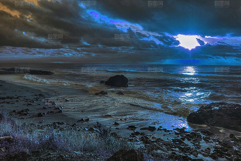 高清海景海滩沙滩海边大海蓝色海洋壁纸