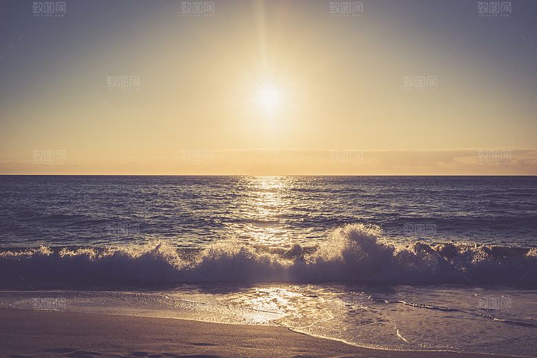 高清海景海滩沙滩海边大海蓝色海洋壁纸素材