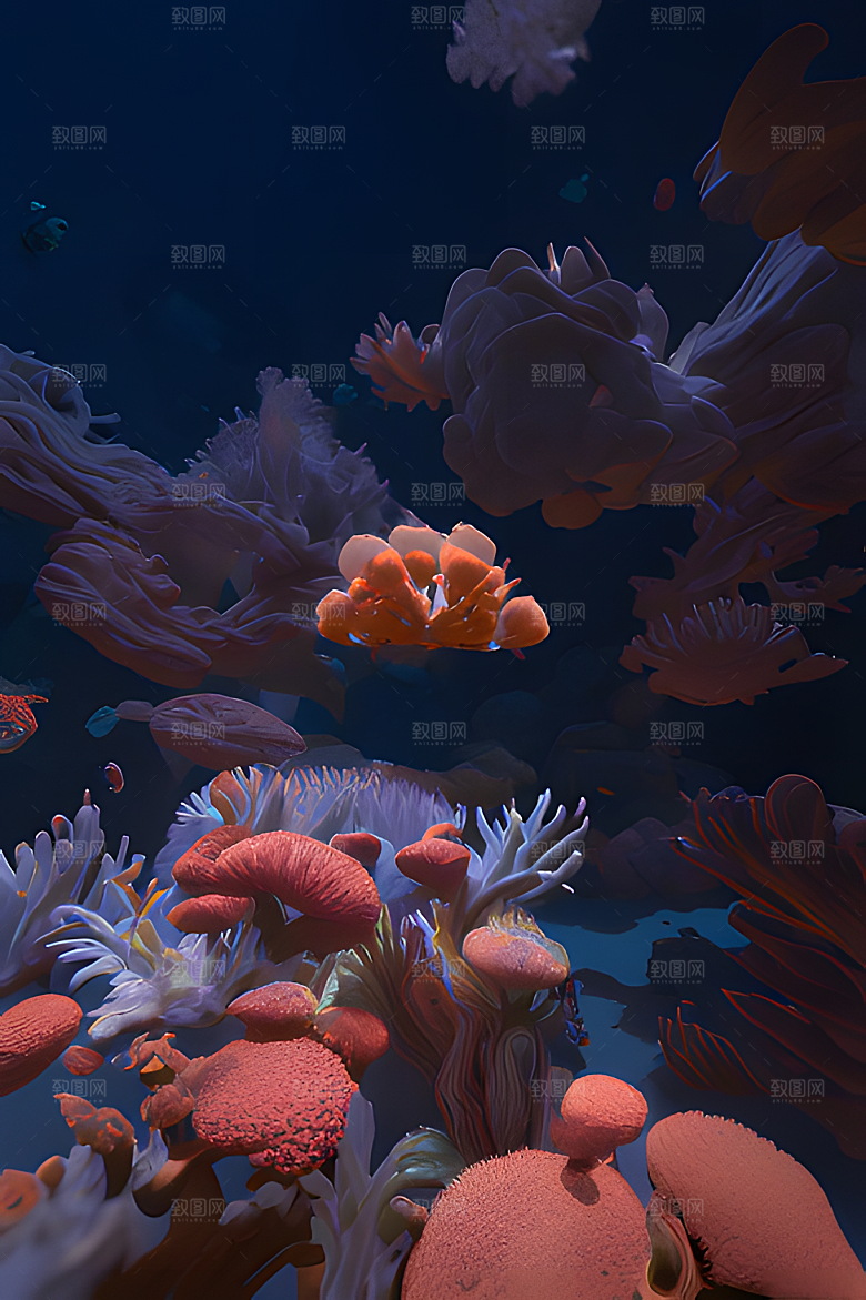 海底珊瑚图片素材