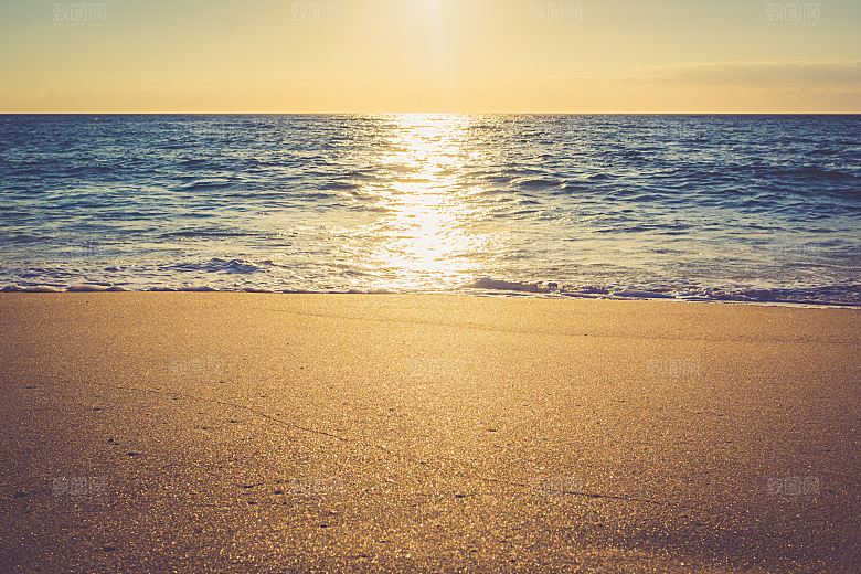 高清海景海滩沙滩海边大海蓝色海洋壁纸素材