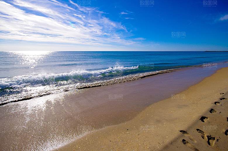 高清海景海滩沙滩海边大海蓝色海洋壁纸