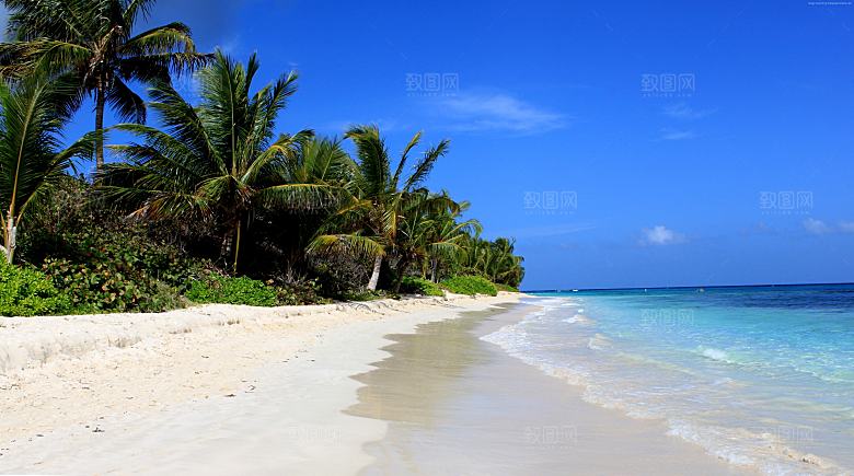 高清海景海滩沙滩海边大海蓝色海洋壁纸