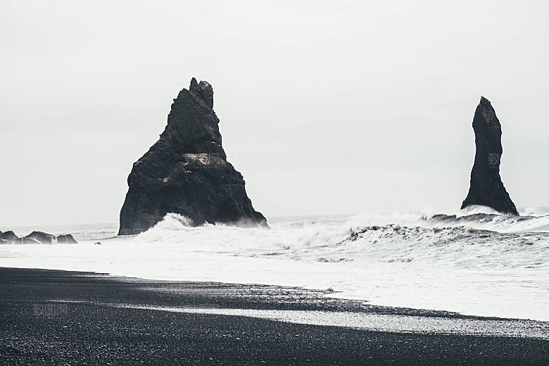 高清海景海滩沙滩海边大海蓝色海洋壁纸素材