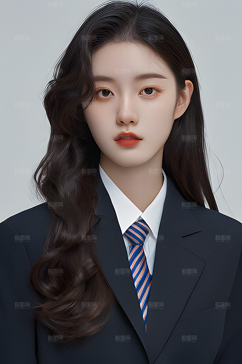 韩系美女半身图片素材