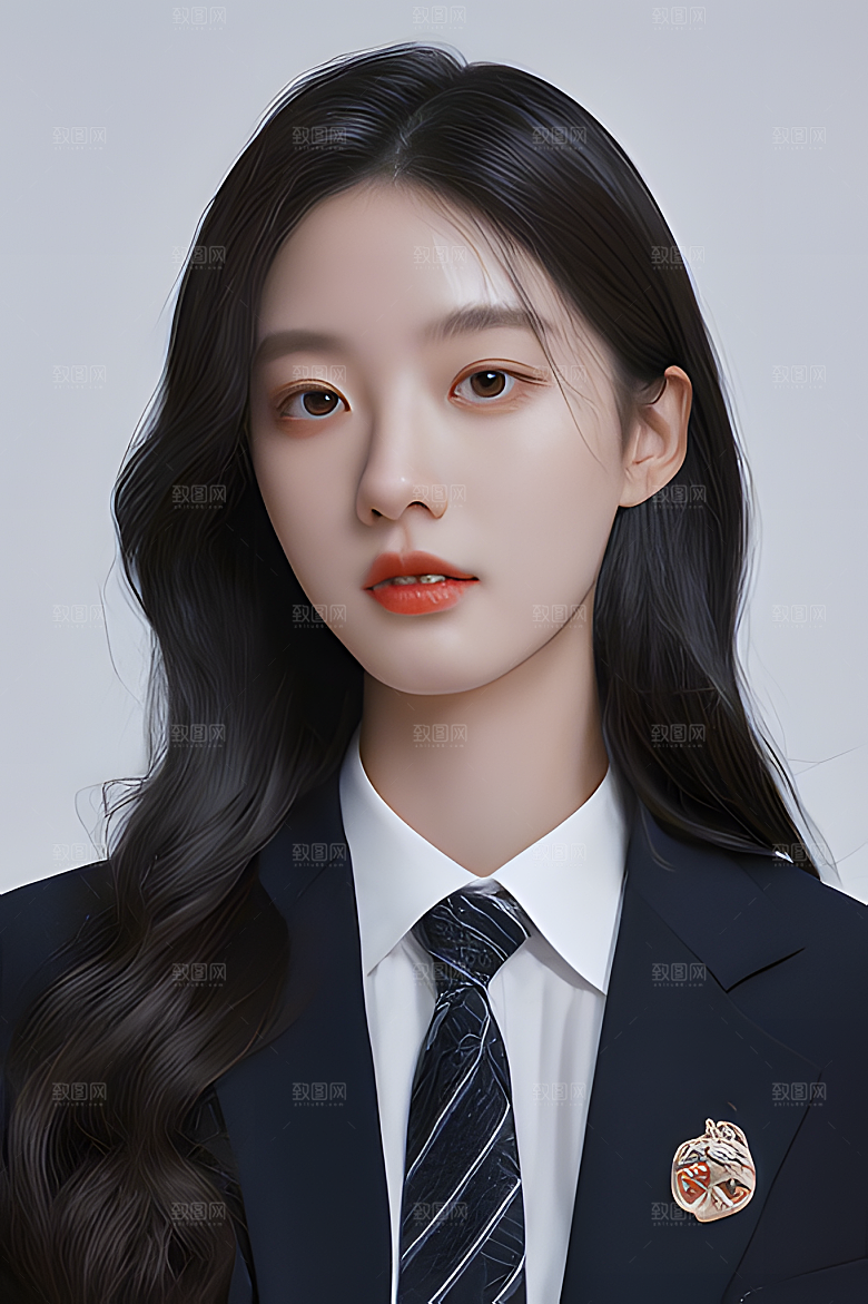 韩系美女半身图片素材