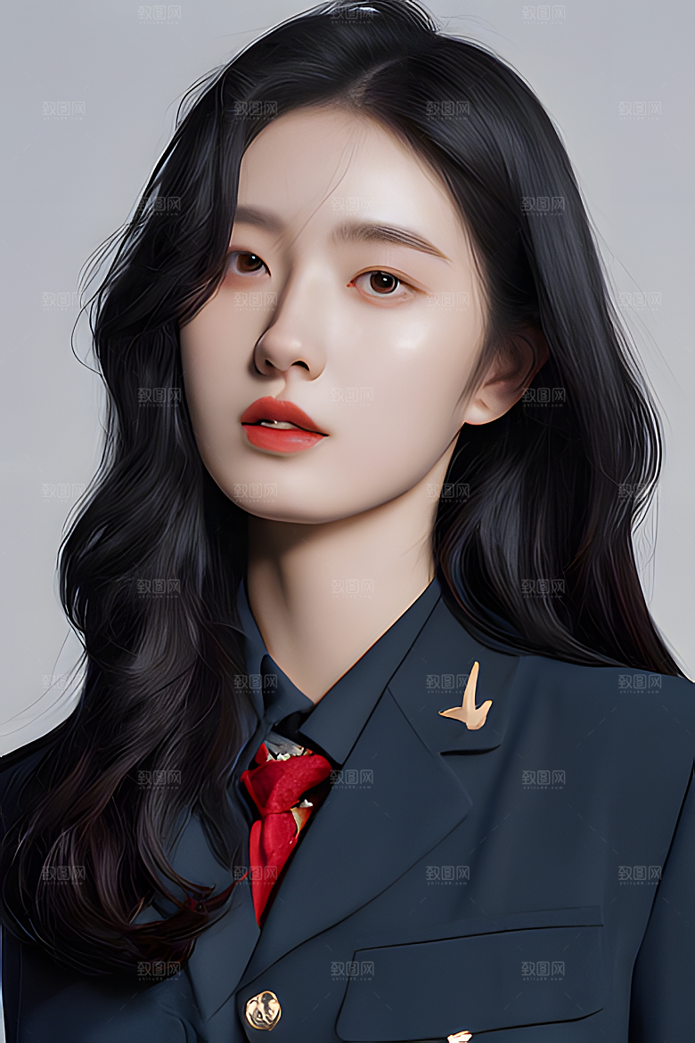 韩系美女半身图片素材