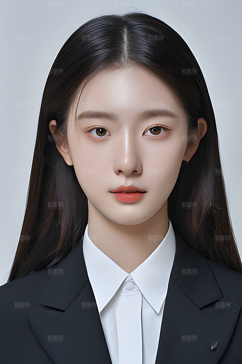 韩系美女半身图片素材