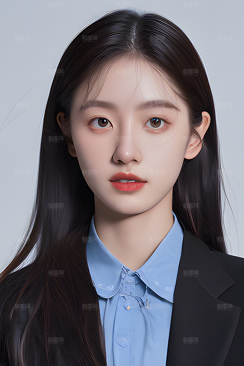 韩系美女半身图片素材