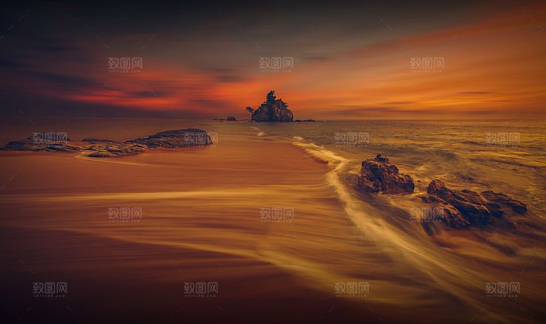 高清海景海滩沙滩海边大海蓝色海洋壁纸素材