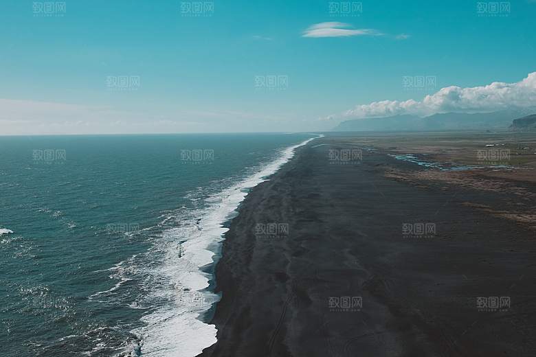 高清海景海滩沙滩海边大海蓝色海洋壁纸素材