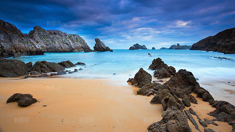 高清海景海滩沙滩海边大海蓝色海洋壁纸