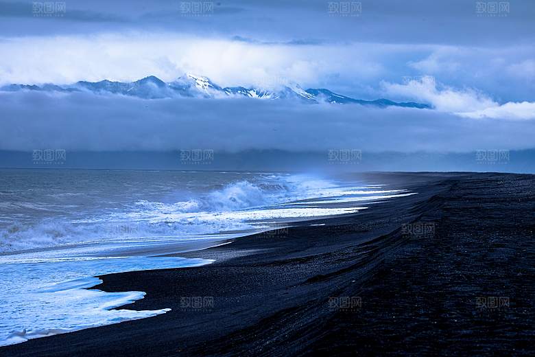 高清海景海滩沙滩海边大海蓝色海洋壁纸素材