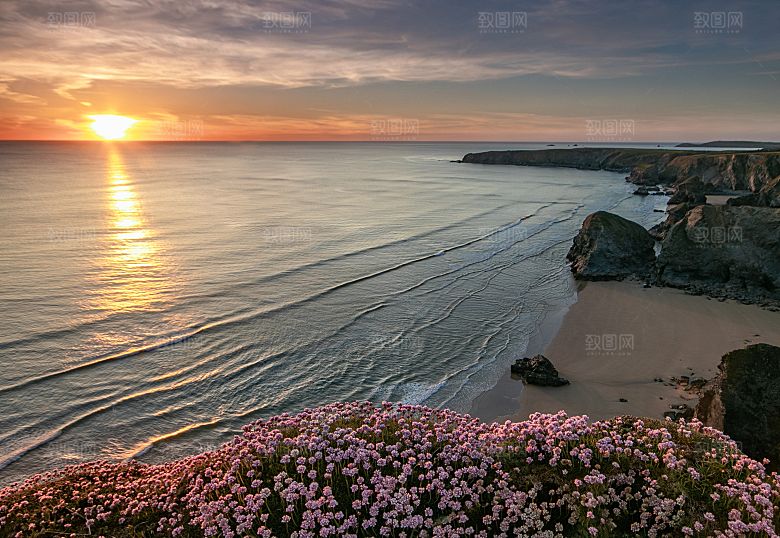 高清海景海滩沙滩海边大海蓝色海洋壁纸素材