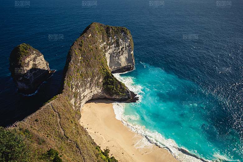 高清海景海滩沙滩海边大海蓝色海洋壁纸素材