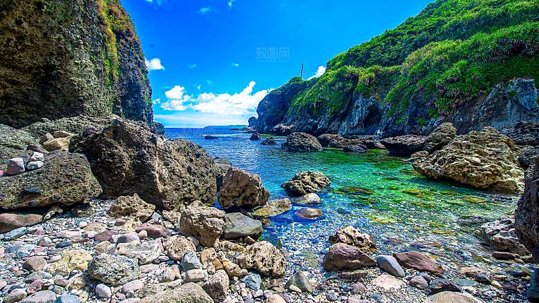 高清海景海滩沙滩海边大海蓝色海洋壁纸