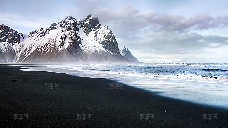 高清海景海滩沙滩海边大海蓝色海洋壁纸素材