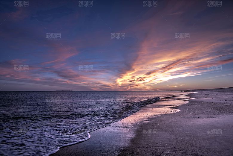 高清海景海滩沙滩海边大海蓝色海洋壁纸素材