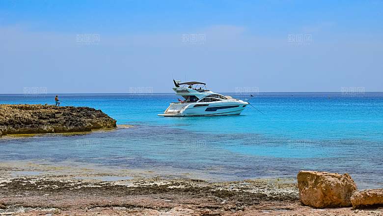 高清海景海滩沙滩海边大海蓝色海洋壁纸素材