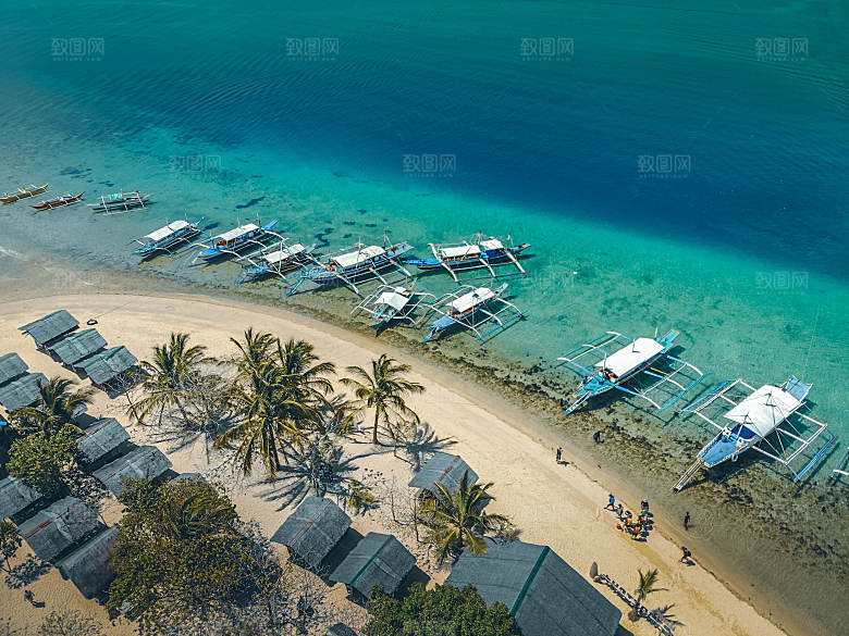 高清海景海滩沙滩海边大海蓝色海洋壁纸素材