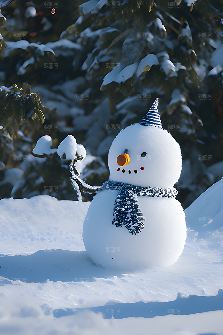 雪人摄影图片素材