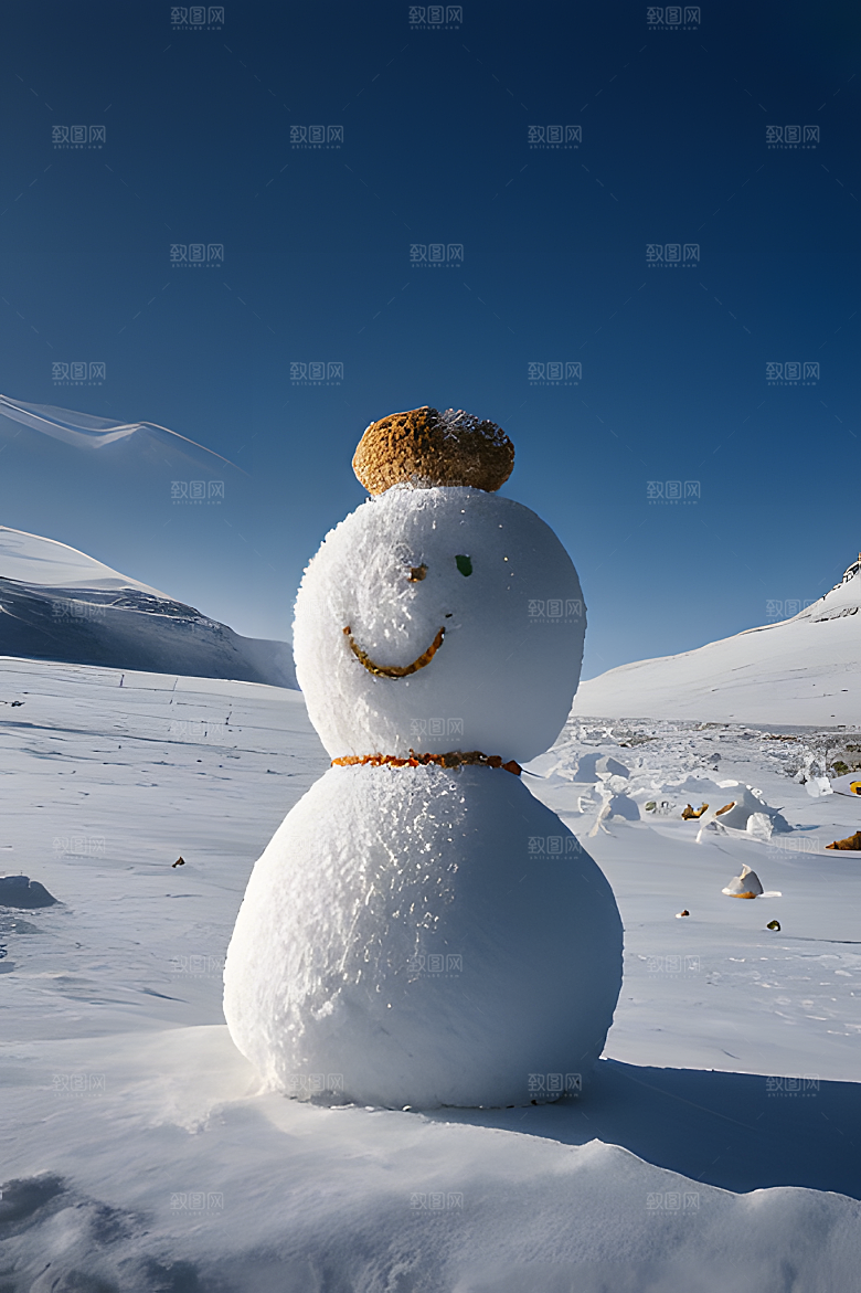 雪人摄影图片素材