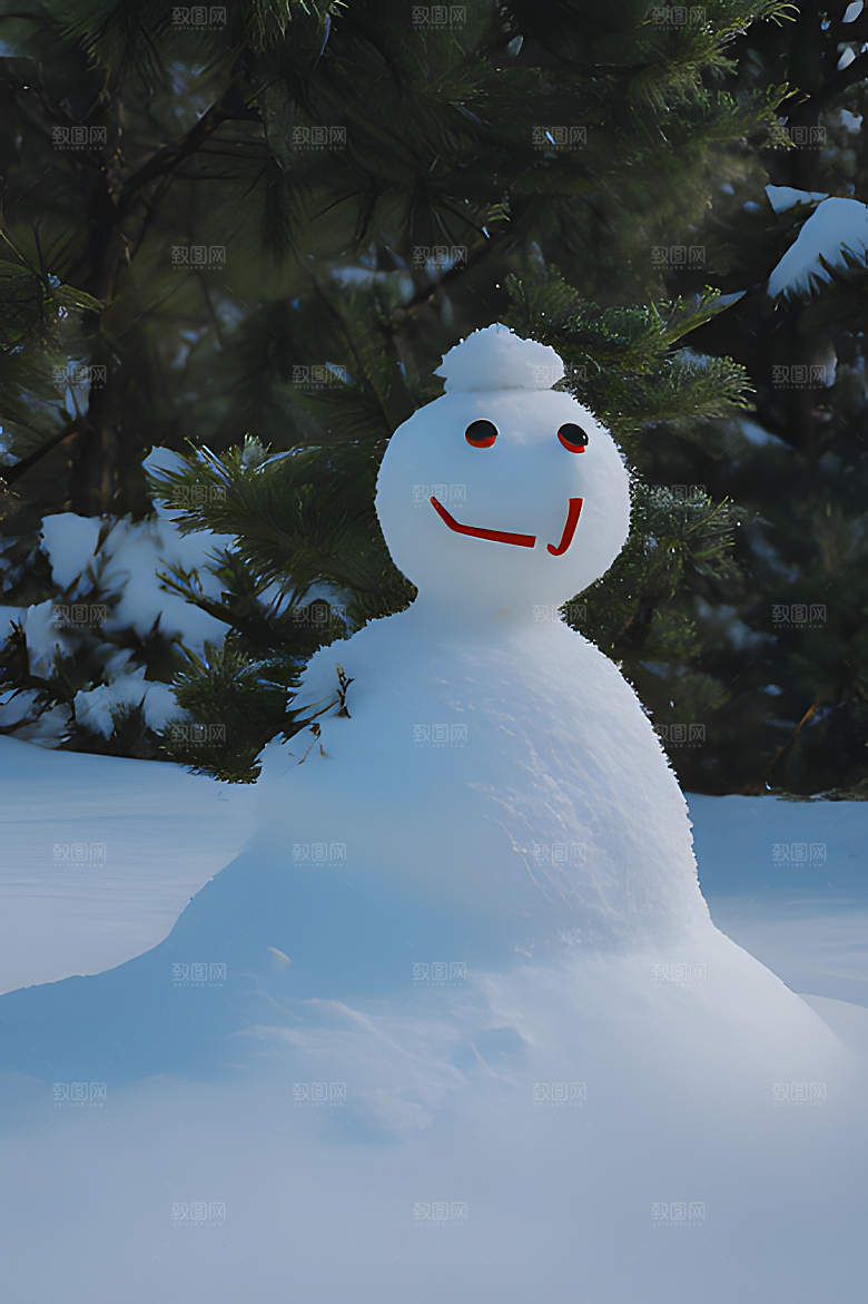 雪人摄影图片素材