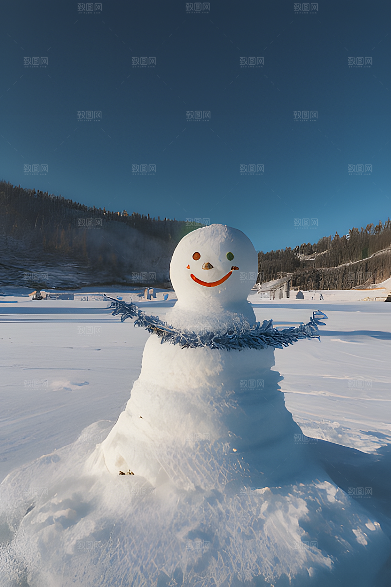 雪人摄影图片素材