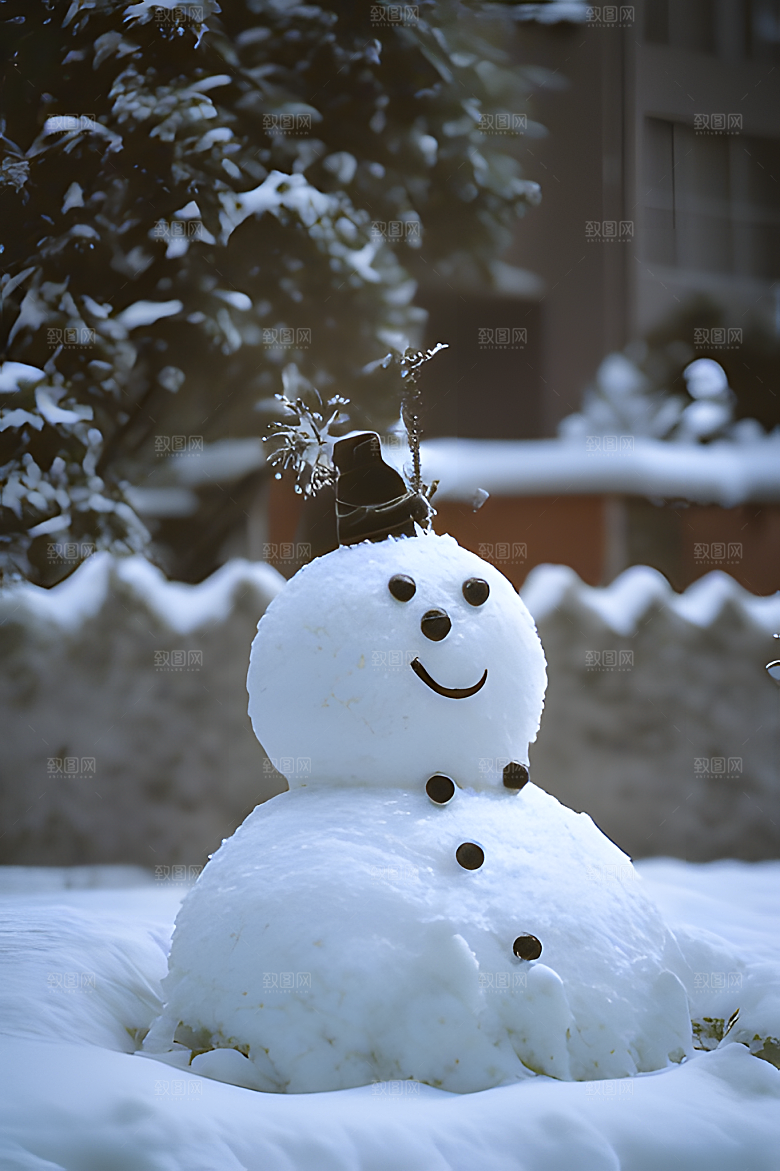 雪人摄影图片素材