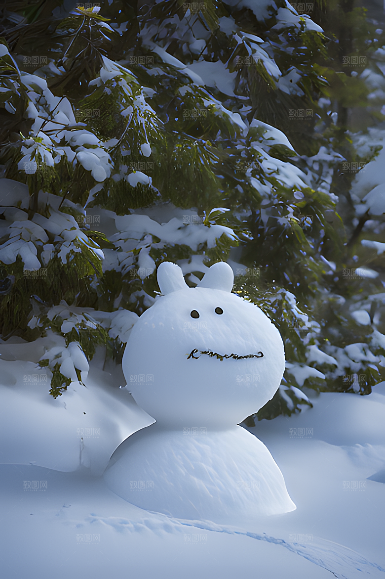 雪人摄影图片素材