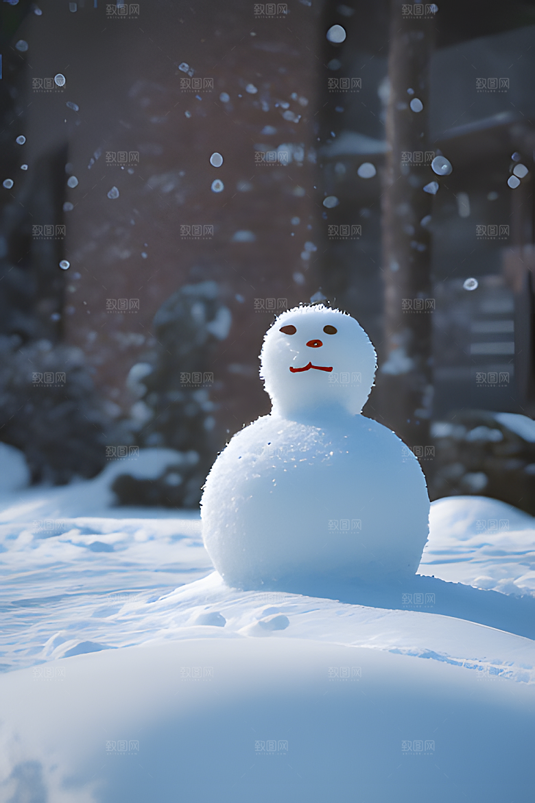 雪人摄影图片素材