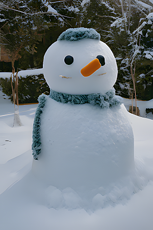 雪人摄影图片素材