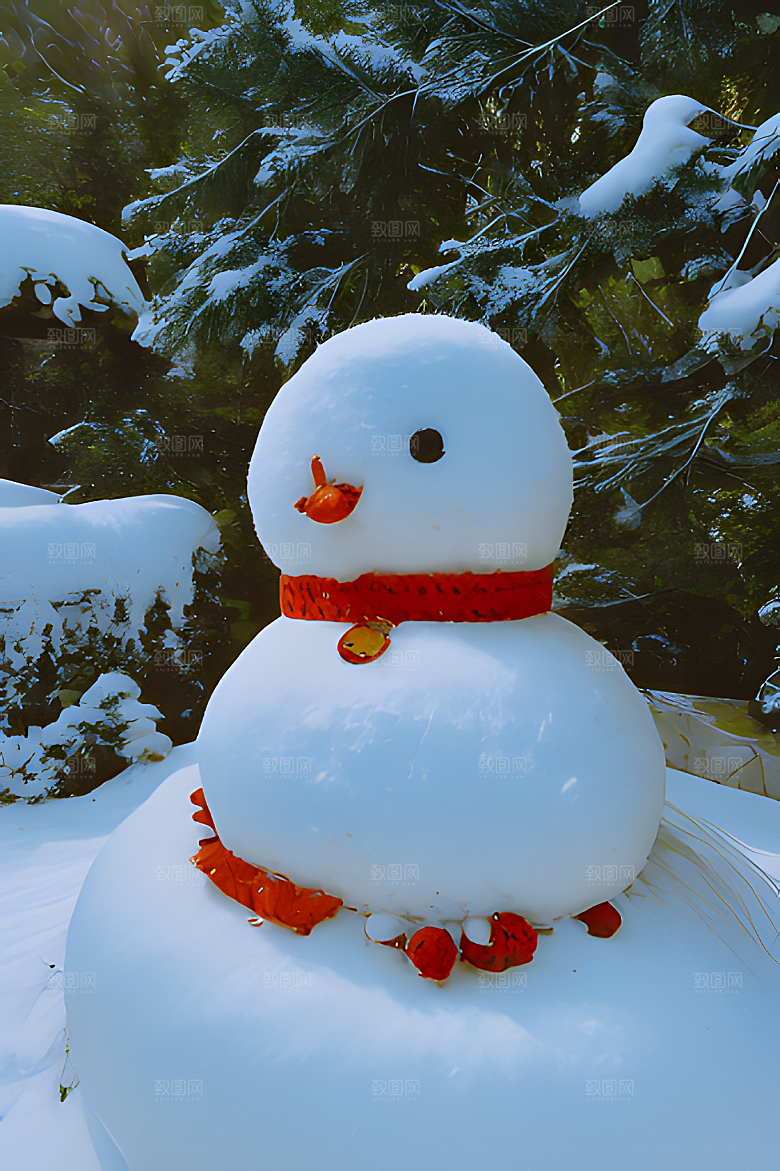 雪人摄影图片素材
