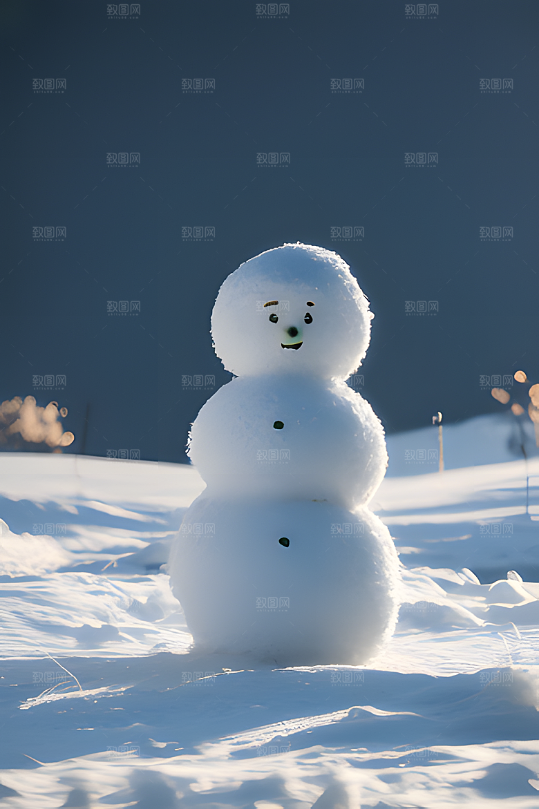 雪人摄影图片素材
