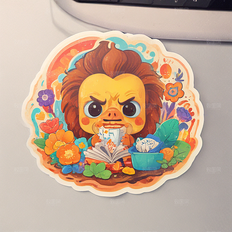 绚丽多彩植物插画设计图片